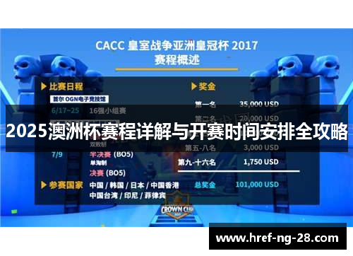 2025澳洲杯赛程详解与开赛时间安排全攻略 2025澳洲杯赛程详解与开赛时间安排全攻略